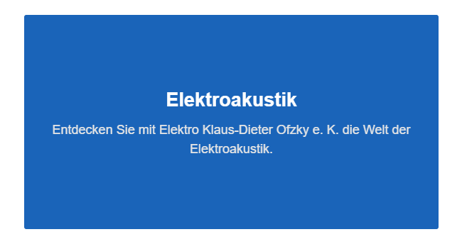 Elektroakustik in 72160 Horb (Neckar)